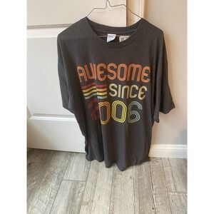 Awesome Since 2006 ~  Birthday Retro Gray T-shirt Man/ Unisex Size XXL